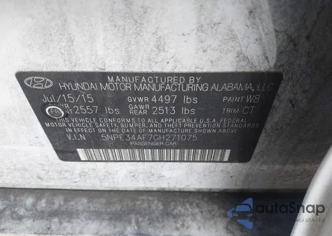 2016 Hyundai Sonata Sport from USA, damaged, VIN 5NPE34AF7GH271075